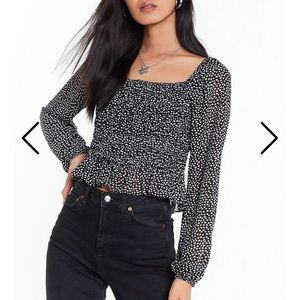 Tiny heart cropped blouse